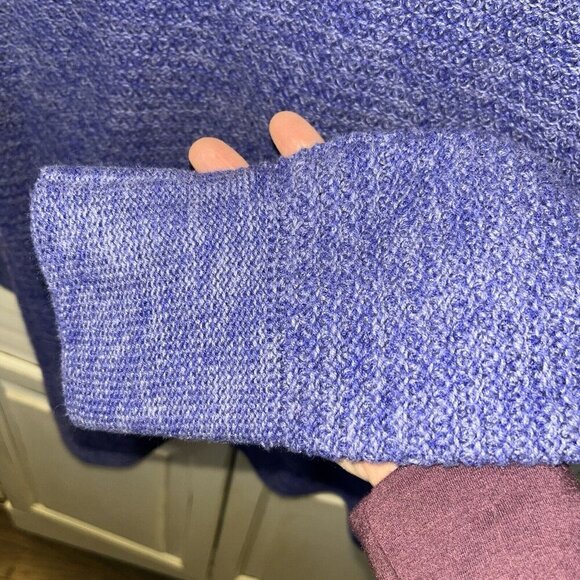 Nomadic Traders Cowl Neck Sweater Womens Medium Ramie Cotton Orange Periwinkle - Picture 4 of 4